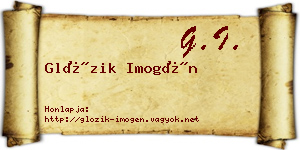 Glózik Imogén névjegykártya